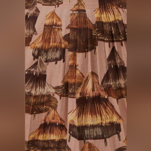 FARM RIO Malocas Beige Sleeveless Midi Dress - Picture 8 of 12